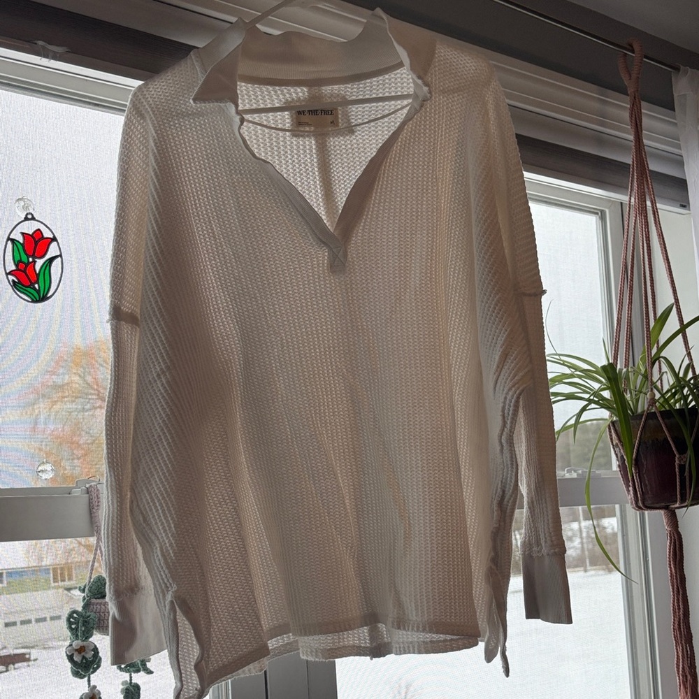 We The Free White Off-the-Shoulder Sweater